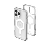 Urban Armor Gear Plyo MS Case Compatible Apple iPhone 16 Pro Max Housse (Chargement sans Fil/magnétique Compatible, Coins Air-Soft résistants aux Chutes, Bord surélevé) Ice (Transparent) / Blanc