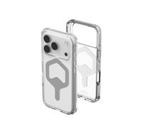 Urban Armor Gear Plyo MS Case Compatible Apple iPhone 17 Pro Coque (Chargement sans Fil/magnétique, Air-Soft Coins aux Chutes, Bord surélevé) Ice (Transparent) / argenté