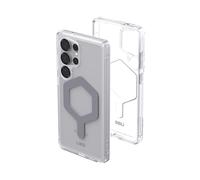 URBAN ARMOR GEAR Plyo Pro Case Samsung Galaxy S25 Ultra Housse (Officiellement "Designed for Samsung" certifiée, Anneau magnétique, Wireless Charging compatible) ice (transparent)/argent
