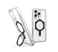 Urban Armor Gear Plyo XTE Coque arrière Apple iPhone 16 Pro Max transparent, noir chargement par induction, compatible avec MagSafe, fonction socle, résistant