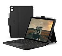 URBAN ARMOR GEAR Rugged Étui de clavier USB-C avec trackpad Multitouch (iPad 11 / iPad 10.9 / iPad Air 11, charge pass-through, port audio 3,5 mm, support stylo) Noir