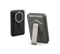 URBAN ARMOR GEAR Rugged Powerbank magnétique (10 000 mAh, support intégré, IPX6 étanche, 120 cm de câble USB-C vers USB-C inclus) Noir / Titane