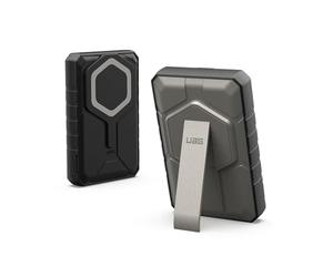 URBAN ARMOR GEAR Rugged Powerbank magnétique (10 000 mAh, support intégré, IPX6 étanche, 120 cm de câble USB-C vers USB-C inclus) Noir / Titane