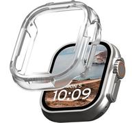 URBAN ARMOR GEAR UAG Compatible avec Apple Watch Case 49mm iWatch Series Ultra 2/Ultra Scout Clear Rugged Transparent Military Grade Drop Proof Snap-On Protective Bumper Hard Case 49mm