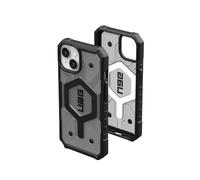 URBAN ARMOR GEAR UAG Coque compatible avec iPhone 15 de 6,1", Pathfinder transparent, cendre/noir, aimant intégré, compatible avec chargeur MagSafe, coque de protection robuste transparente anti-chute