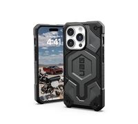 URBAN ARMOR GEAR UAG Coque compatible avec iPhone 15 Pro 6.1 Pouces Aimant Intégré Couleur Argent Compatible MagSafe Coque De Protection Robuste de Qualité Militaire