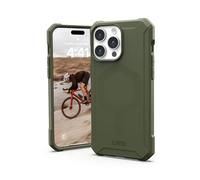 URBAN ARMOR GEAR UAG Coque compatible avec iPhone 15 Pro Max 6,7" Essential Armor Olive Drab Aimant intégré compatible avec chargeur MagSafe Coque de protection robuste de qualité militaire résistante