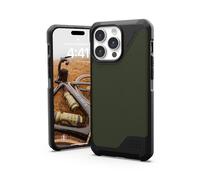 URBAN ARMOR GEAR UAG Coque compatible avec iPhone 15 Pro Max 6,7" Metropolis LT Kevlar Olive aimant intégré compatible avec chargeur MagSafe Coque de protection robuste de qualité militaire résistante