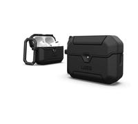 URBAN ARMOR GEAR UAG Coque conçue pour AirPods Pro 3e génération, coque de protection robuste de qualité militaire résistante aux chutes avec mousqueton amovible et fermeture à lèvres sécurisée, noir