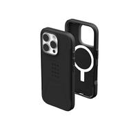 Coque pour iPhone 16 Pro MagSafe Antidérapante Motif Hexagonal Modèle Civilian Noir