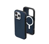 Urban Armor Gear UAG Coque de Protection Civilian Mince, Robuste, élégante, Anti-Chocs et antidérapante de qualité Militaire pour iPhone 16 Pro 6,3", Compatible avec Le Chargement MagSafe, Bleu