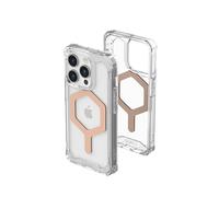 Urban Armor Gear UAG Coque de Protection Compatible avec iPhone 15 Pro 6,1" Plyo Ice/Or Rose Aimant intégré Compatible avec MagSafe Charging Rugged Anti-jaunissement Transparent