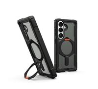 URBAN ARMOR GEAR UAG Coque pour Samsung Galaxy S26 6,3" avec béquille Plasma XTE - Coque de protection transparente et robuste, résistante aux chutes, compatible avec charge magnétique, noir/orange