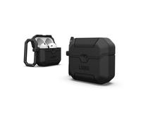 URBAN ARMOR GEAR UAG Coque Scout pour AirPods 4e génération, coque de protection robuste de qualité militaire résistante aux chutes avec mousqueton amovible et fermeture à lèvre sécurisée, noir