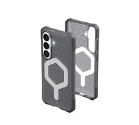 UAG Coque Essential Armor MagSafe Galaxy S26, antichoc testée, motif hexagonal, Gris Ash