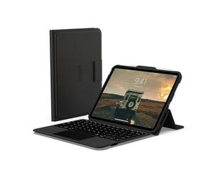 Urban Armor Gear UAG Étui de Protection pour iPad 10,9" 10(^>e<^) génération 2022 avec Clavier Noir/cendré Anglais, Clavier Bluetooth sans Fil intégré, pavé Tactile Multi-Touch