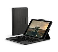 URBAN ARMOR GEAR UAG Étui pour iPad 10,2" 9e/8e/7e génération avec clavier détachable Noir/frêne anglais Clavier sans fil Bluetooth robuste Multi-Touch Trackpad touches rétroéclairées Smart Cover