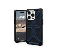 Urban Armor Gear UAG Monarch Housse de Protection Compatible Apple iPhone 14 Pro [Compatible Chargement sans Fil, 5 Couches Conforme aux Normes Militaires, Bord surélevé] Noir/Bleu, 114034115555