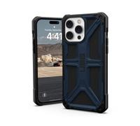 Urban Armor Gear UAG Monarch Housse de Protection Compatible Apple iPhone 14 Pro Max [Chargement sans Fil, Protection 5 Couches Conforme aux Normes Militaires, Bord surélevé] Noir/Bleu