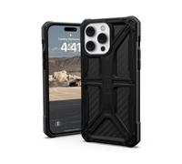 Urban Armor Gear UAG Monarch Housse de Protection Compatible Apple iPhone 14 Pro Max [Chargement sans Fil, 5 Couches Conforme aux Normes Militaires, Bord surélevé] Noir/Carbon, 114035114242