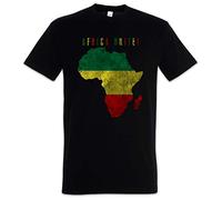 Urban Backwoods Africa Unite Hommes T-Shirt Noir Taille M