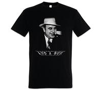 Urban Backwoods Al Capone Classic Portrait Hommes T-Shirt Noir Taille 5XL