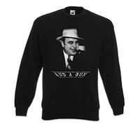 Urban Backwoods Al Capone Classic Portrait Sweatshirt Pullover Sweater Pull Noir Taille XL