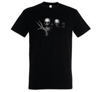 Urban Backwoods Alien Ghosts Hommes T-Shirt Noir Taille XL