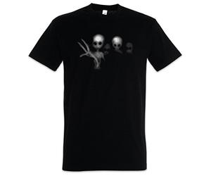 Urban Backwoods Alien Ghosts Hommes T-Shirt Noir Taille XL