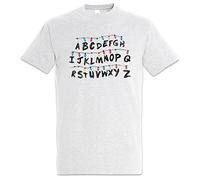 Urban Backwoods Alphabet Hommes T-Shirt Gris Taille 4XL