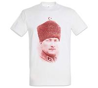 Urban Backwoods AtaTürk Portrait Hommes T-Shirt Blanche Taille XL