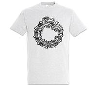 Urban Backwoods Aztec Ouroboros Hommes T-Shirt Gris Taille M