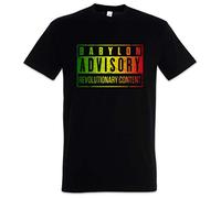 Urban Backwoods Babylon Advisory Hommes T-Shirt Noir Taille L