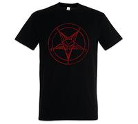 Urban Backwoods Baphomet Pentagram Sign Hommes T-Shirt Noir Taille 2XL