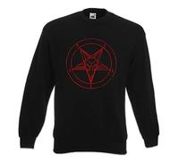 Urban Backwoods Baphomet Pentagram Sign Sweatshirt Pullover Sweater Pull Noir Taille L