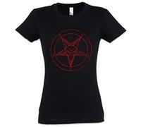 Urban Backwoods Baphomet Pentagram Sign Women Femme T-Shirt Noir Taille M