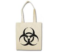 Urban Backwoods Biohazard Vintage Symbol Réutilisable Pochette Sac De Courses en Coton