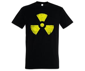 Urban Backwoods Black Biohazard Vintage Symbol Hommes T-Shirt Noir Taille L