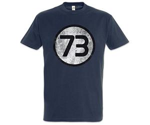 Urban Backwoods Black The Big Bang Number 73 Vintage III Logo Hommes T-ShirtBleu Taille 2XL