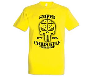 Urban Backwoods Chris Kyle The Legend Hommes T-Shirt Jaune Taille L