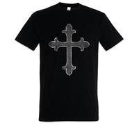Urban Backwoods Christian Cross I Hommes T-Shirt Noir Taille M