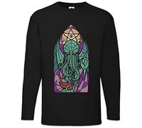 Urban Backwoods Church of Cthulhu T-Shirt à Manches Longues Long Sleeve Noir Taille L