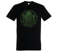 Urban Backwoods Cthulhu Runes Hommes T-Shirt Noir Taille XL