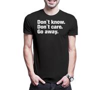 Urban Backwoods Don't Know Don't Care Go Away T-shirt pour homme, Noir , XS-5XL
