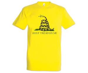 Urban Backwoods Don't Tread on Me II Hommes T-Shirt Jaune Taille S