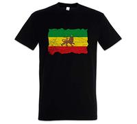 Urban Backwoods Ethiopia Rastafari Flag Hommes T-Shirt Noir Taille M