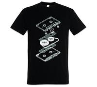 Urban Backwoods Explosion Audio Cassette Hommes T-Shirt Noir Taille L