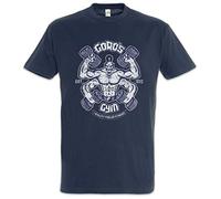 Urban Backwoods Goro's Gym Hommes T-Shirt Bleu Taille S