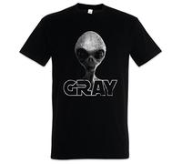 Urban Backwoods Gray Alien Invader II Hommes T-Shirt Noir Taille 4XL