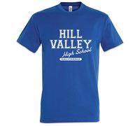 Urban Backwoods Hill Valley High School II Hommes T-Shirt Bleu Taille L